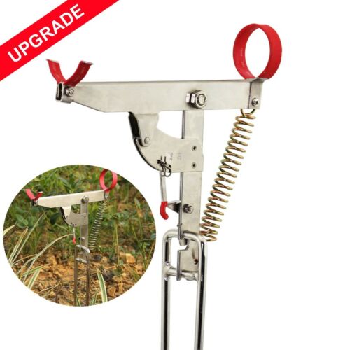 Stainless Steel Automatic Lifting Fishing Pole Holder Rod Stand Bracket Mount