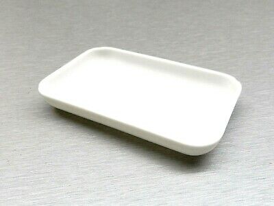 White Plastic Tray For Beads Color Gemstones Small Open Tray 4"x2-1/2" Rectangle