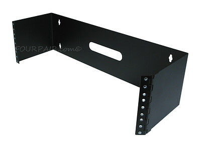 19" Four Space 4u Steel Wall Mount Hinged Swing Out Patch Panel Bracket 6" Depth