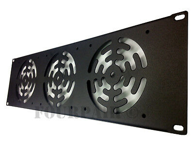 3 Fan (120mm) 19" Inch Rack Mount Cooling Panel Dj Rack Case Server Cabinet - 3u