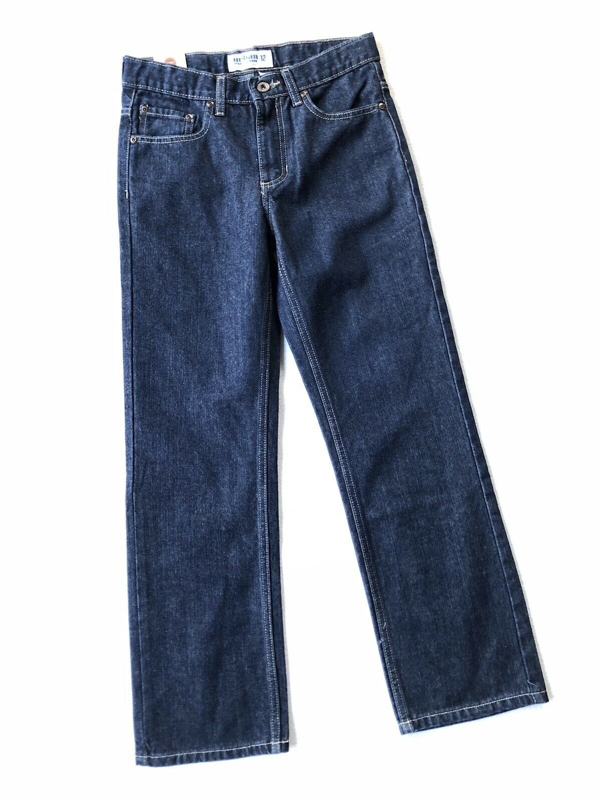 Urban Pipeline Boy's Relaxed Straight Leg Jeans Size 12 Slim Low Rise 100% Dark