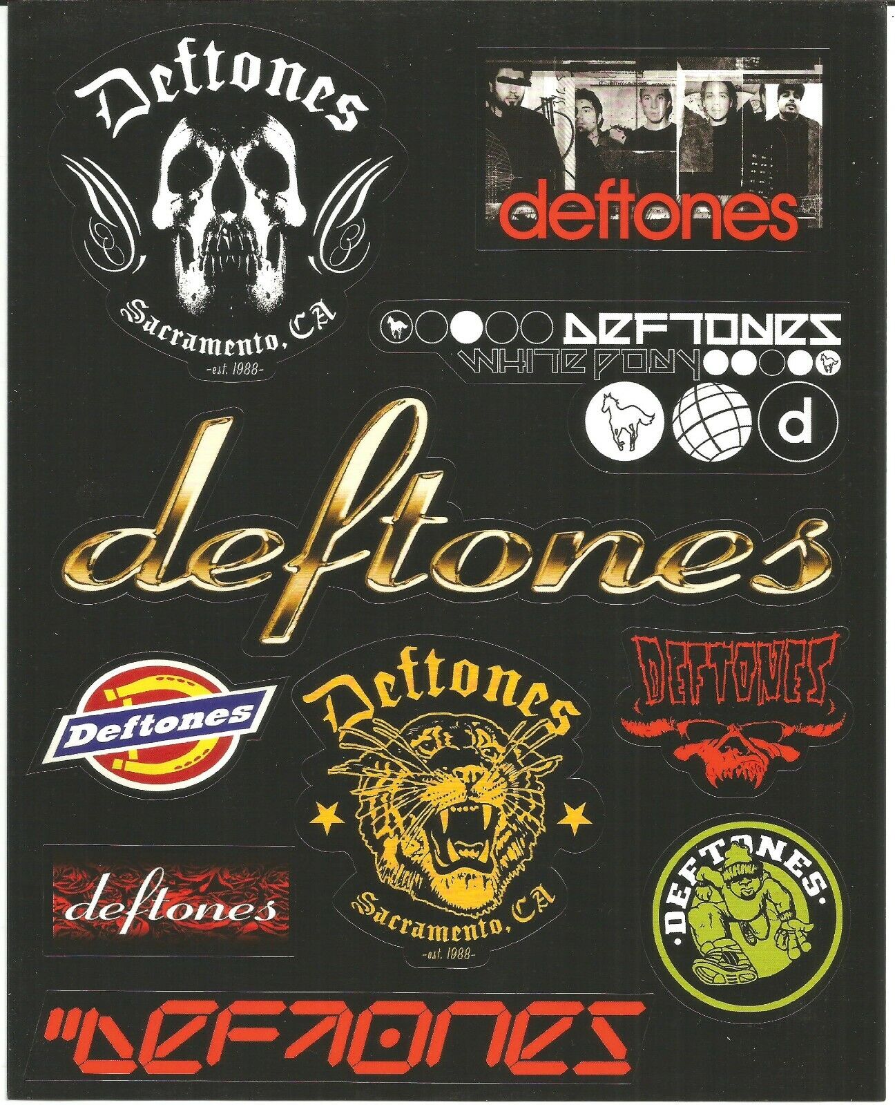 Deftones Rare 2005 Promo Sticker Sheet 8x10 For B Sides Cd Mint 10 Individual