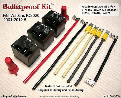Bulletproof Kit™ Watkins Iq2020 Heater Relay Boards 73355,74618,76071, Not 77119