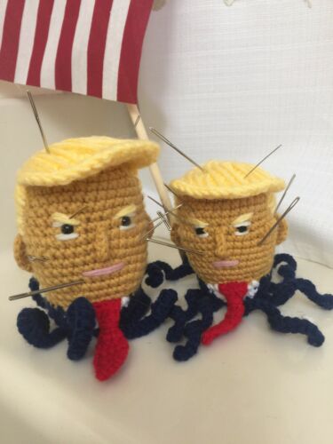 Donald Trump Pincushion/voodoo Doll Hand-crocheted...so Collectible. U Pick 1!!