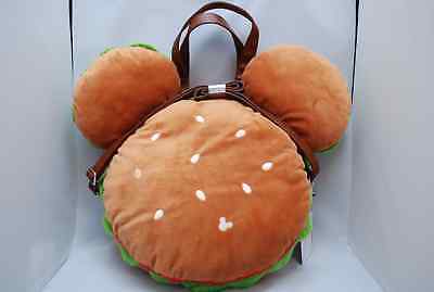 Tokyo Disney Resort Burger Mickey Shape Shoulder Tote Bag 2 Way Hamburger Plush
